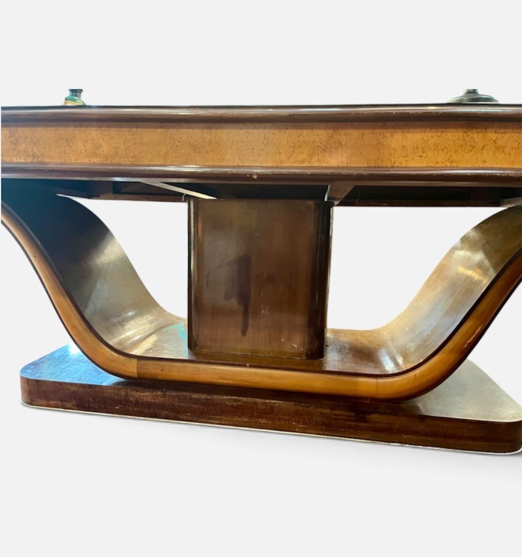 Tavolo 1940 in olmo e palissandro alto design-photo-1