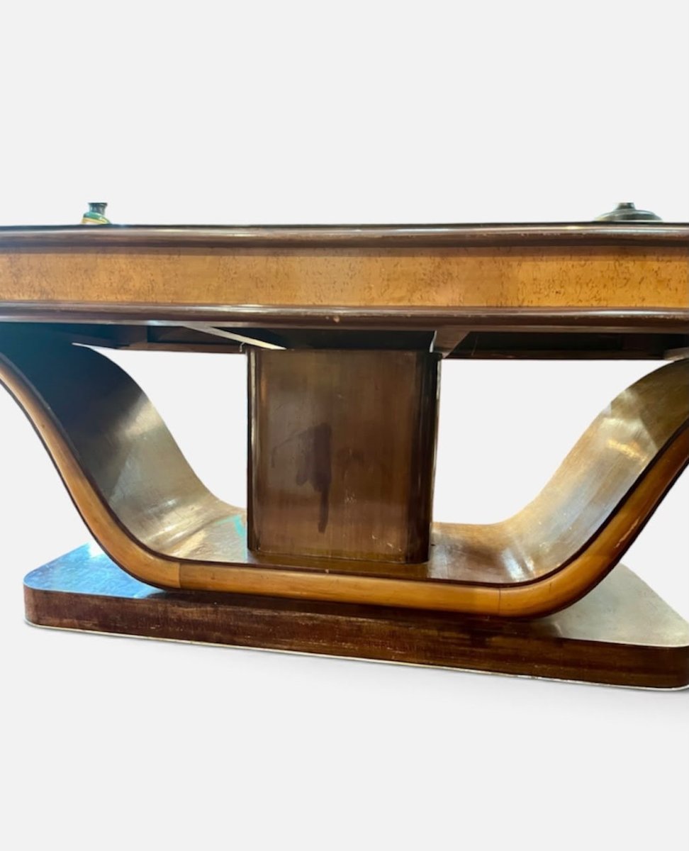 Tavolo 1940 in olmo e palissandro alto design-photo-3