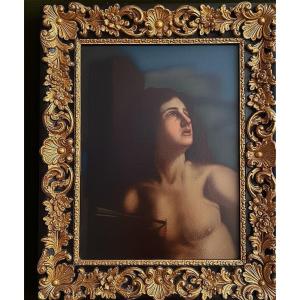 Olio su tela del 1600 – San Sebastiano, attribuito a Cesare Gennari (1637–1688)