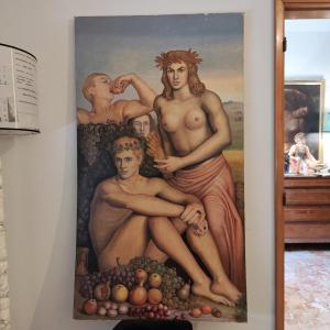 Olio su tavola il tempo delle stagioni del 1950