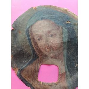 Olio su tela del 600 Madonna con velo