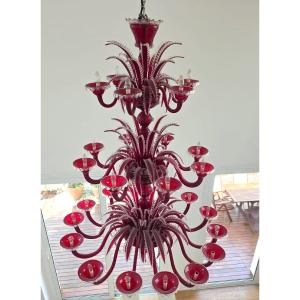 Lampadario "Agave" 1930 vetro di Murano