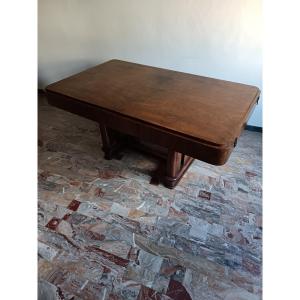 Tavolo razionalista 1940 italiano in noce Art Decò
