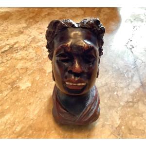 Briar Pipe Bowl Depicting The Head Of An Island Woman 