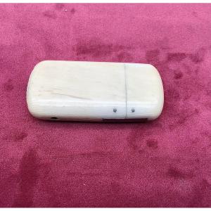 49_ Small Matchbox With Ivory Striker 