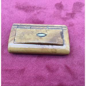 50_ Tiny Snuff Box Made Of Walnut Burl 