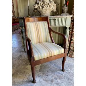 Empire Period Mahogany Office Chair