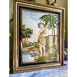 Saint Jean Baptiste ,silk Embroidery