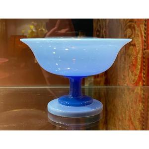 Rare Baguier Cup In Bicolor Opaline XIXth Charles X Period.