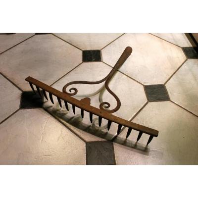 Rare Rake In Park Wrought Iron. Early XIX