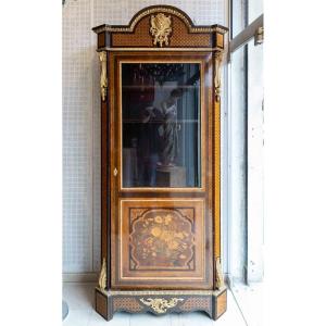 Napoleon III Period Showcase In Marquetry And Bronze 