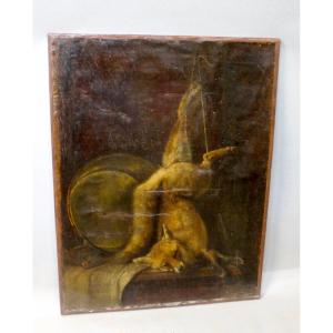 Still Life With Fox By Lucien Schmidt 1868