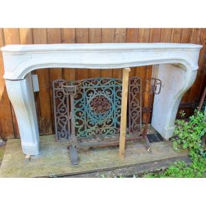 Old Stone Fireplace From Massangis Burgundy