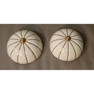Pair Of Bell Lamp Tops