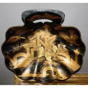 Ramasse Miettes Napoléon III En Carton Bouilli Japonisant