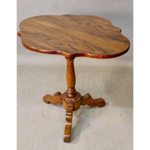 Violin Pedestal Table On Olive Tripod Stand 