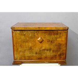 Large Wooden Box Decorated On All Sides