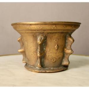 Bronze Mortar Fleurs De Lys Decor