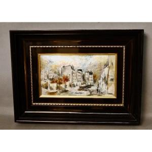 Limoges Enamel Painting By Anne Thomas