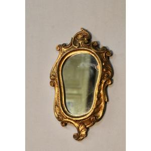 Small Golden Baroque Mirror