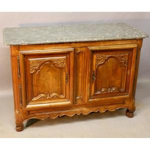 Walnut Buffet With Saint-cyr Stone Top, France, 18th Century