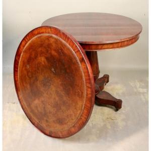 19th Century Mahogany Games Table And Its "stopper"