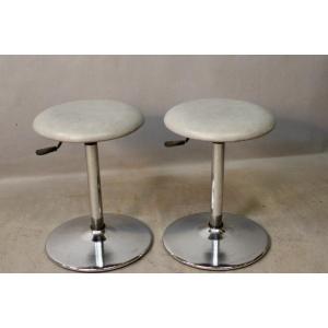 Pair Of Swivel Piano Or Occasional Stools