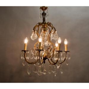 7-light Crystal Chandelier With Tassels