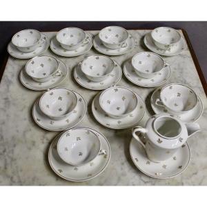 Poral, Limoges France, Part Of A White Porcelain Tea Service