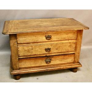 Louis XIV Style Chest Of Drawers In Walnut, Small Proportions 