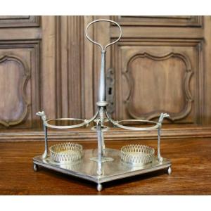 Empire Period Solid Silver Oil And Vinegar Set