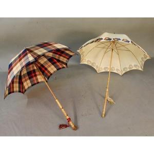 Set Of 11 Fabric Parasols 