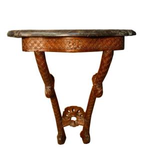 18th Century Wall Console With Marble Top 