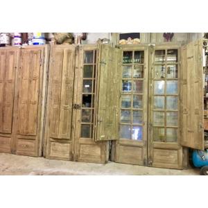 Set Of 3 Pairs Of Castle Doors With Shutters 