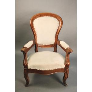 Louis Philippe Walnut Armchair