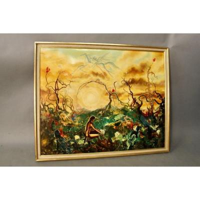 Oil On Canvas Signed Claude Gozlan (1930-2006)