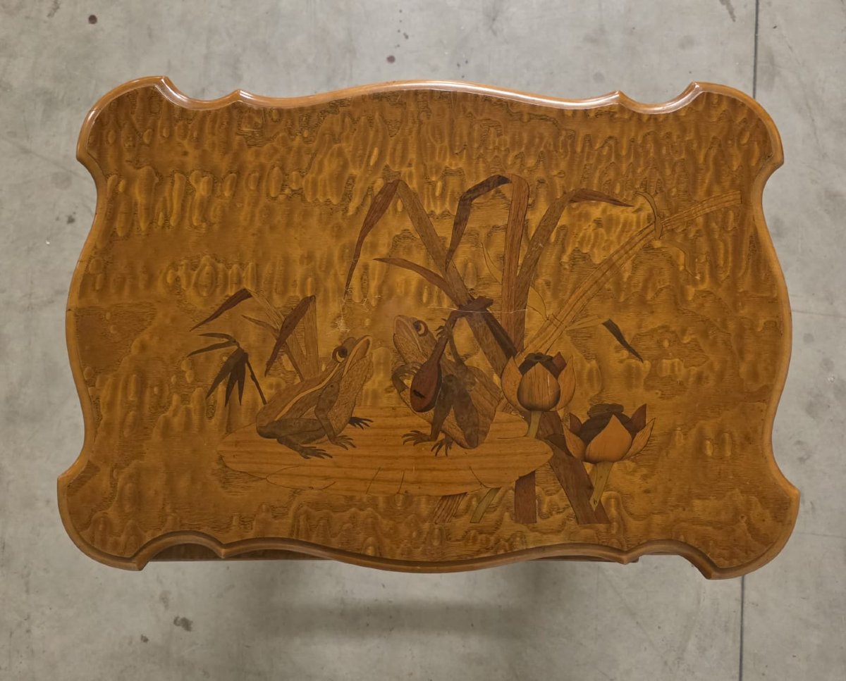 Tavolini ad incastro attribuiti ad Emille Gallè-photo-3