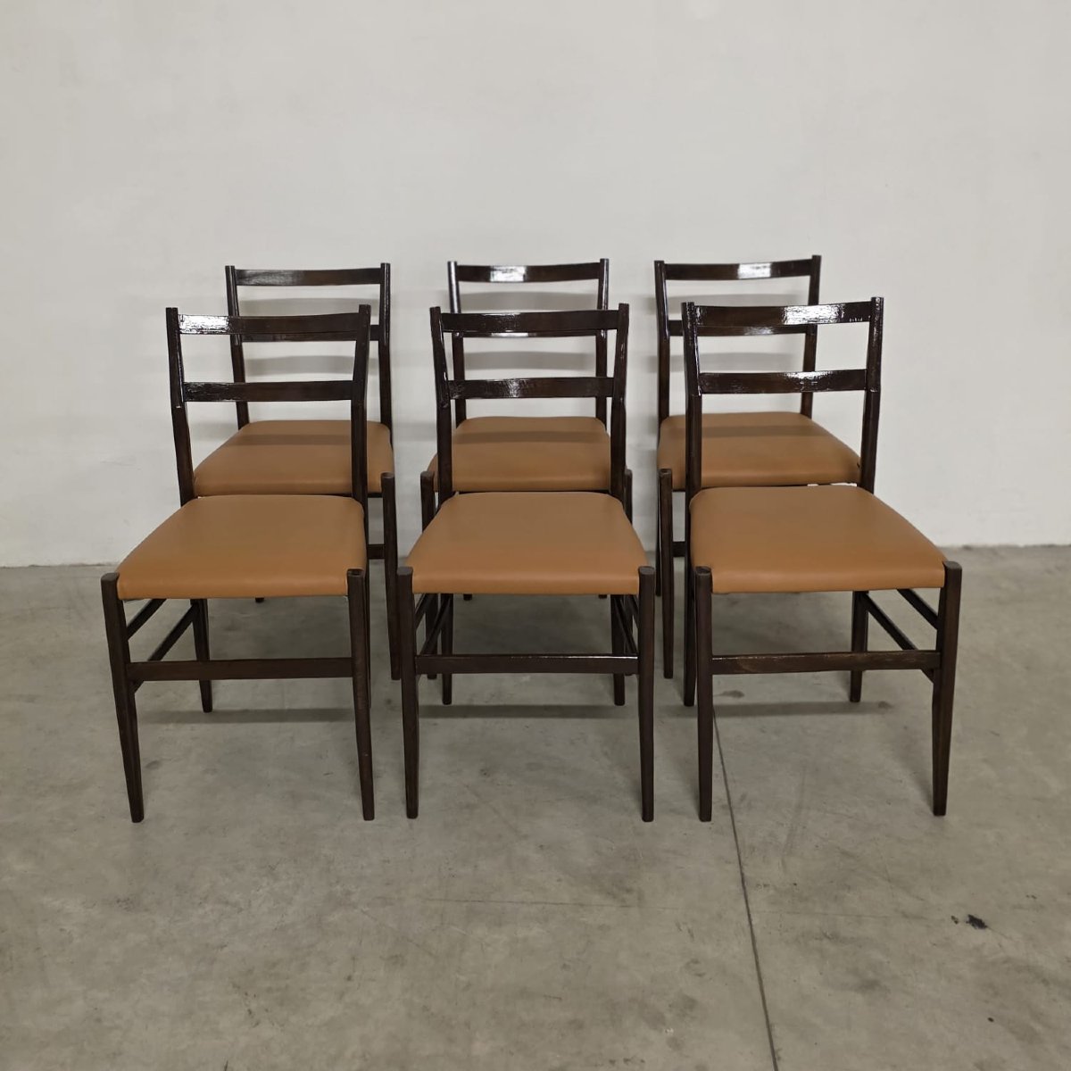 Sei Sedie Leggera di Gio Ponti per Cassina.-photo-2