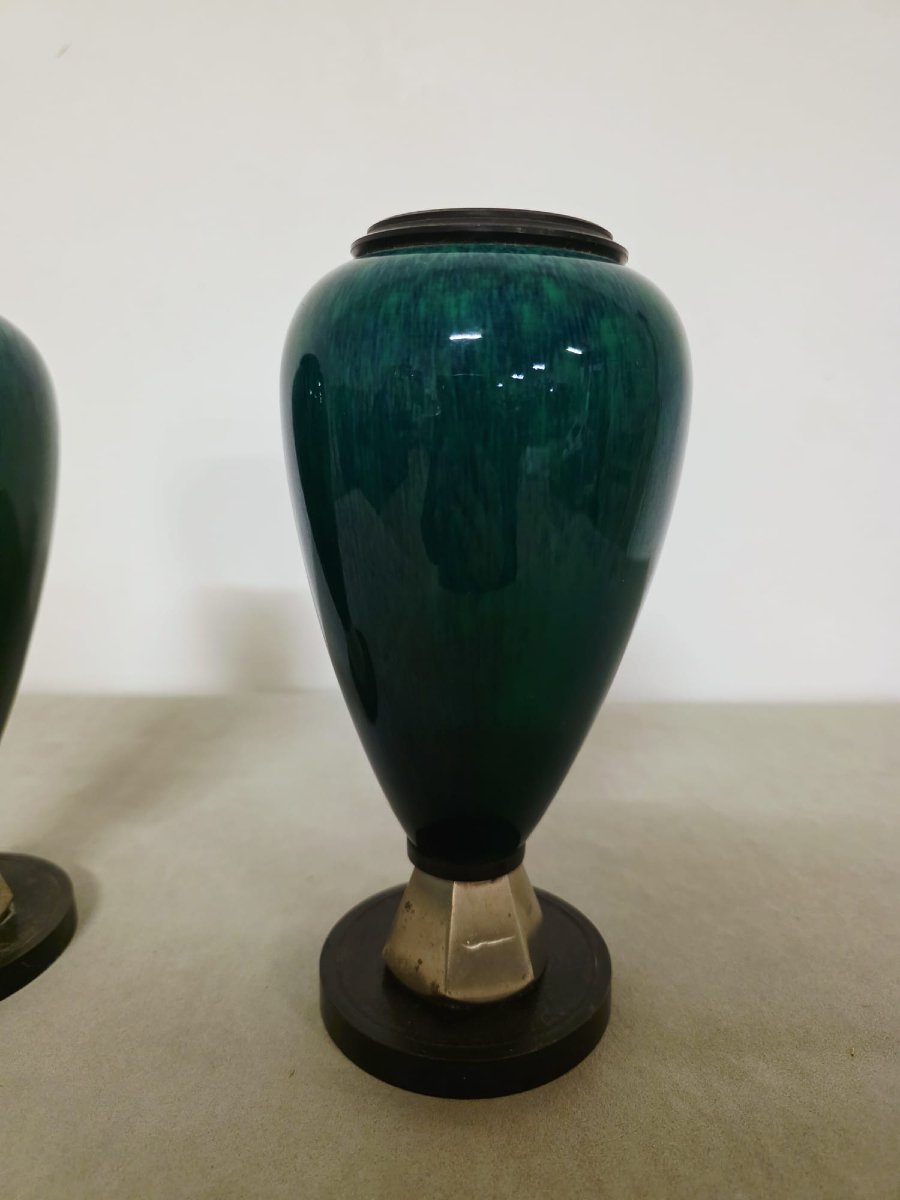 Coppia vasi Deco' nello stile di Paul Milet-photo-2