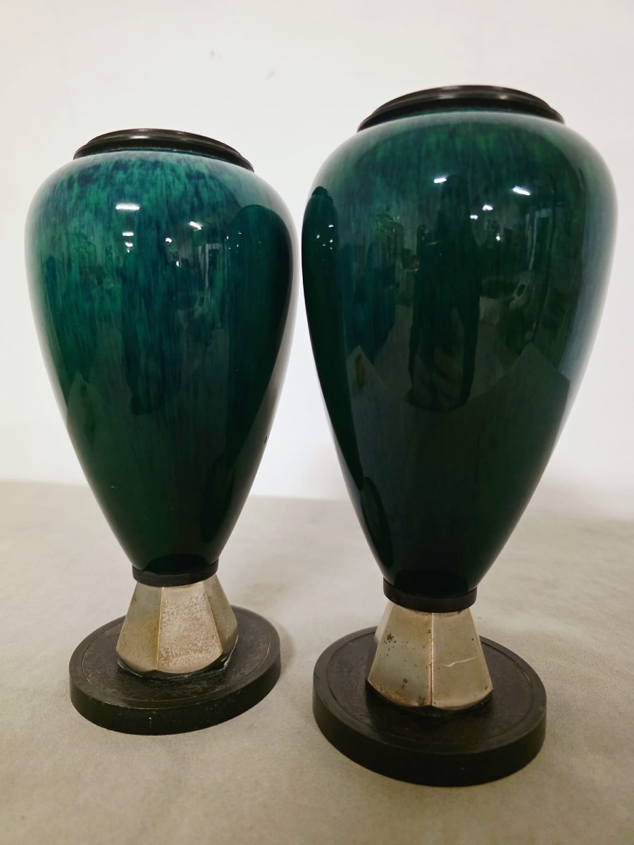 Coppia vasi Deco' nello stile di Paul Milet-photo-5