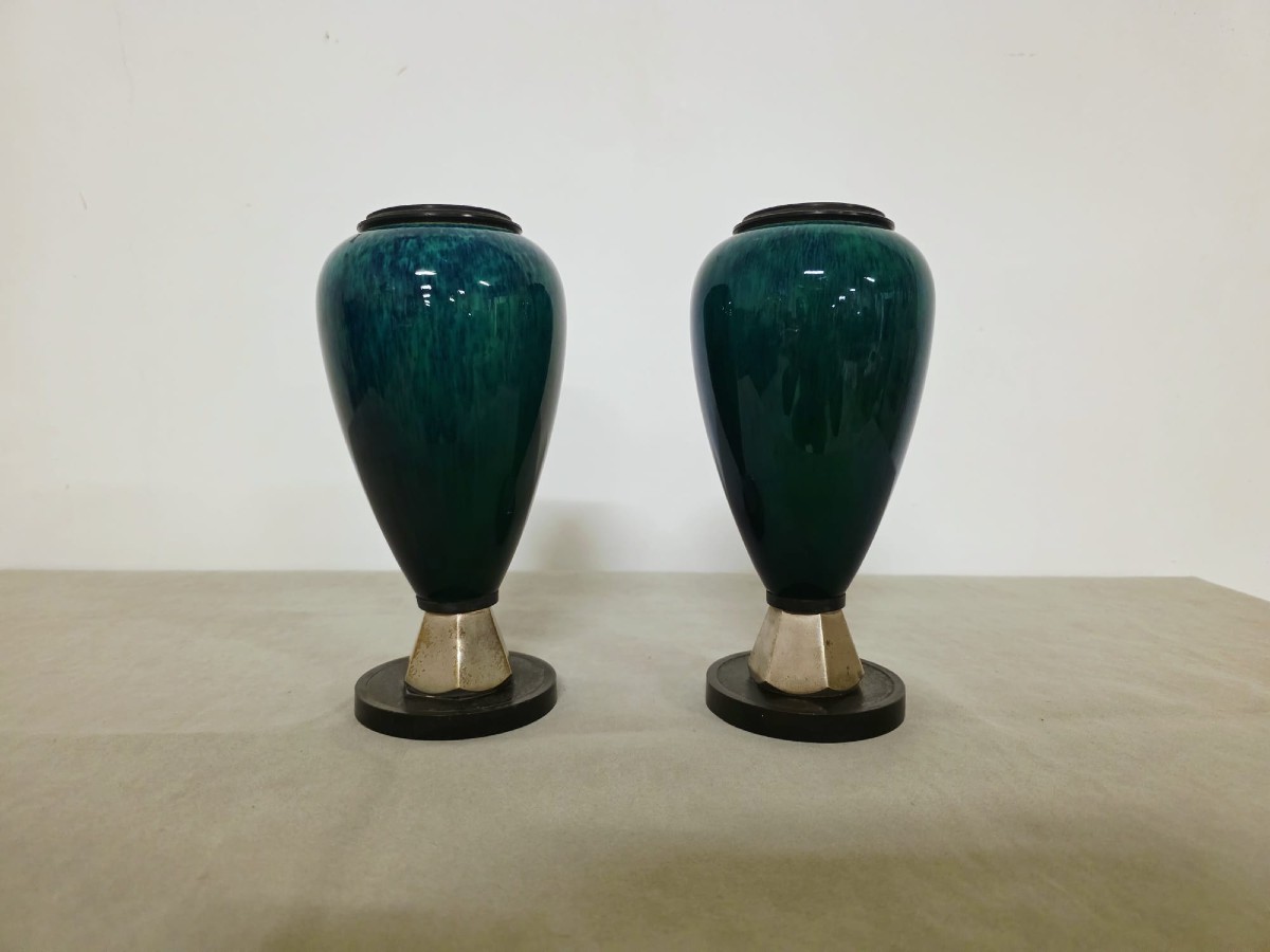 Coppia vasi Deco' nello stile di Paul Milet