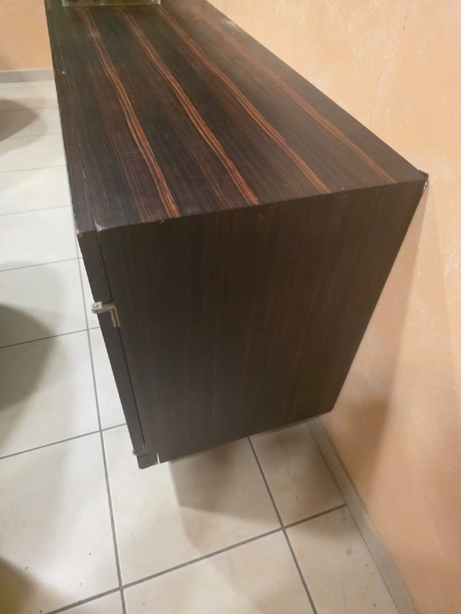Grande credenza impiallacciata anni 80'.-photo-6