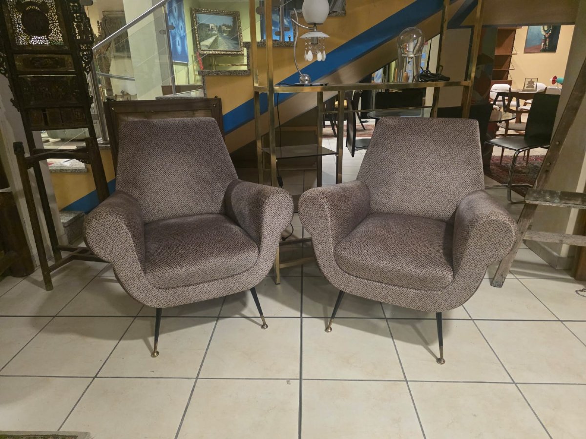 Coppia di poltrone di Gigi Radice per Minotti