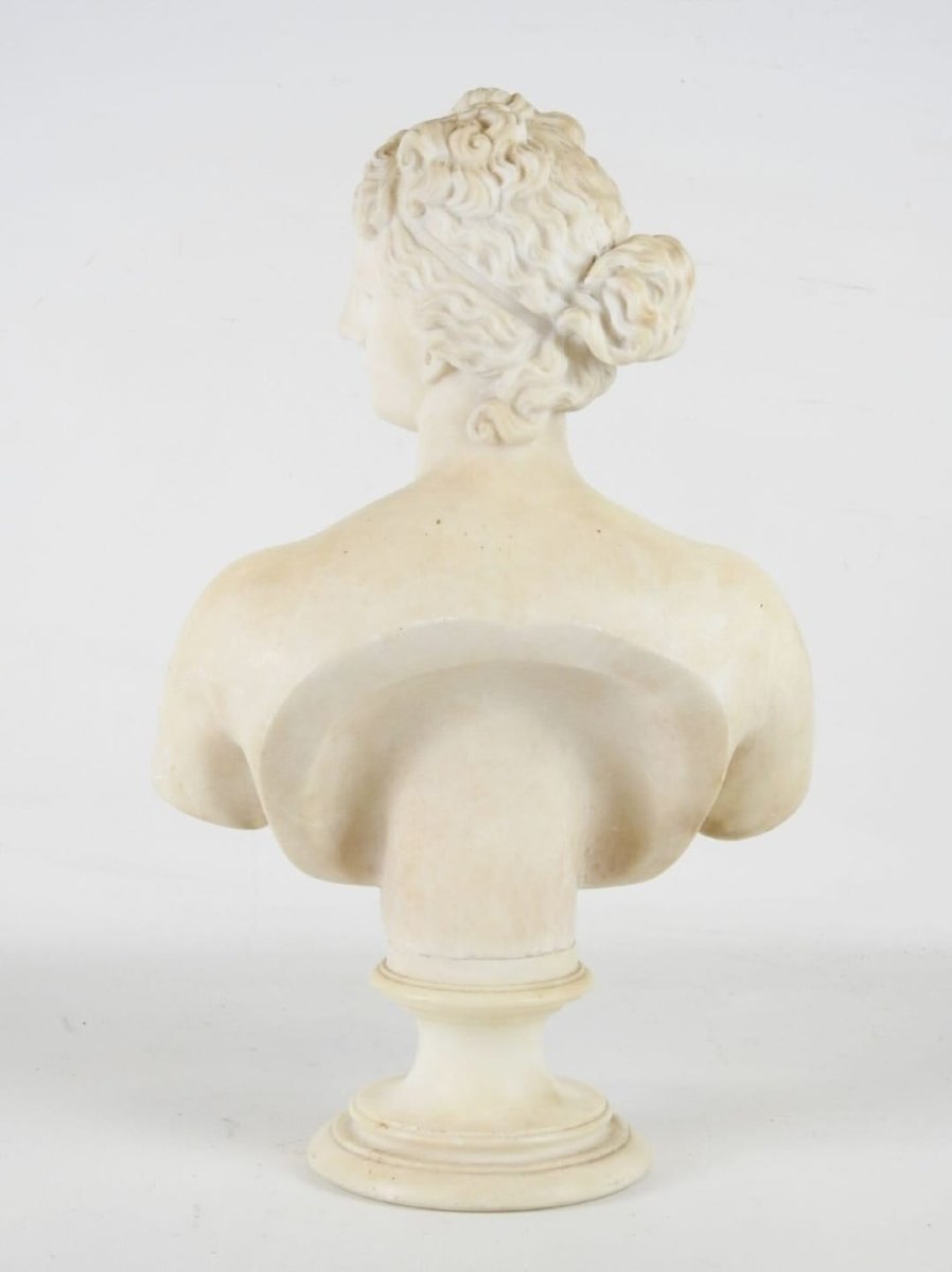 Busto neoclassico, "Venere de Medici" in marmo statuario, XVIII secolo-photo-2