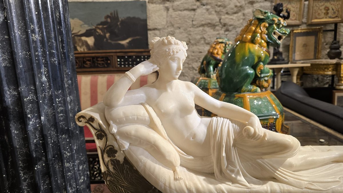 Ritratto di Paolina Borghese come "Venere", marmo e bronzo, fine XIX secolo-photo-3