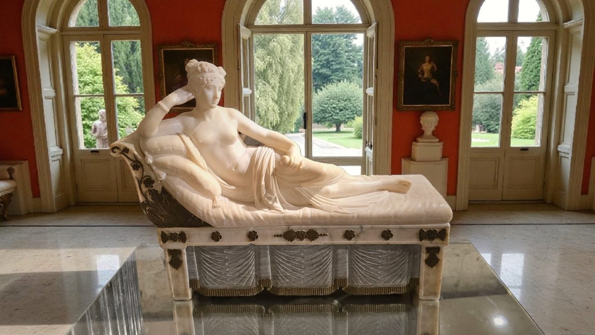 Ritratto di Paolina Borghese come "Venere", marmo e bronzo, fine XIX secolo