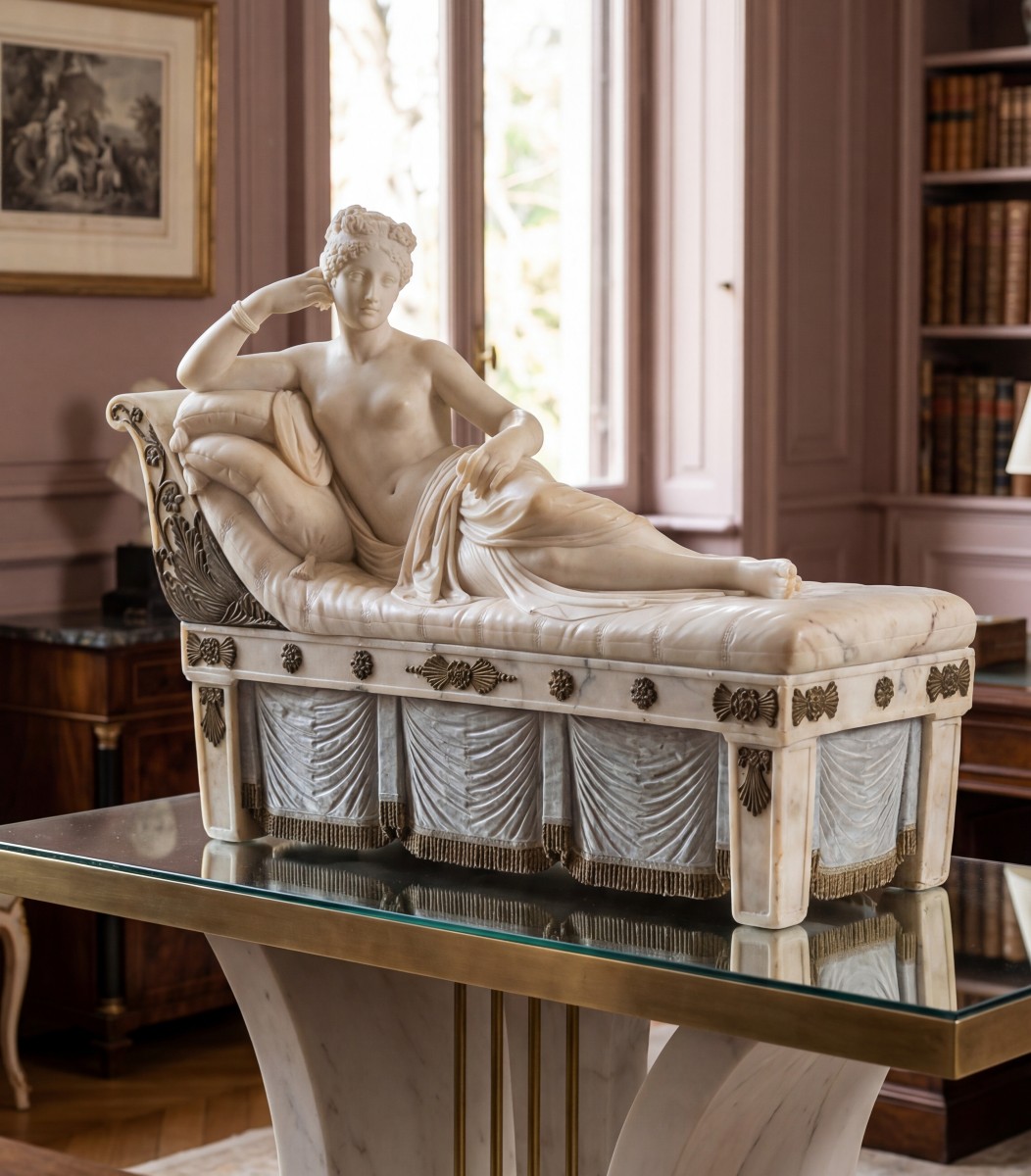 Ritratto di Paolina Borghese come "Venere", marmo e bronzo, fine XIX secolo