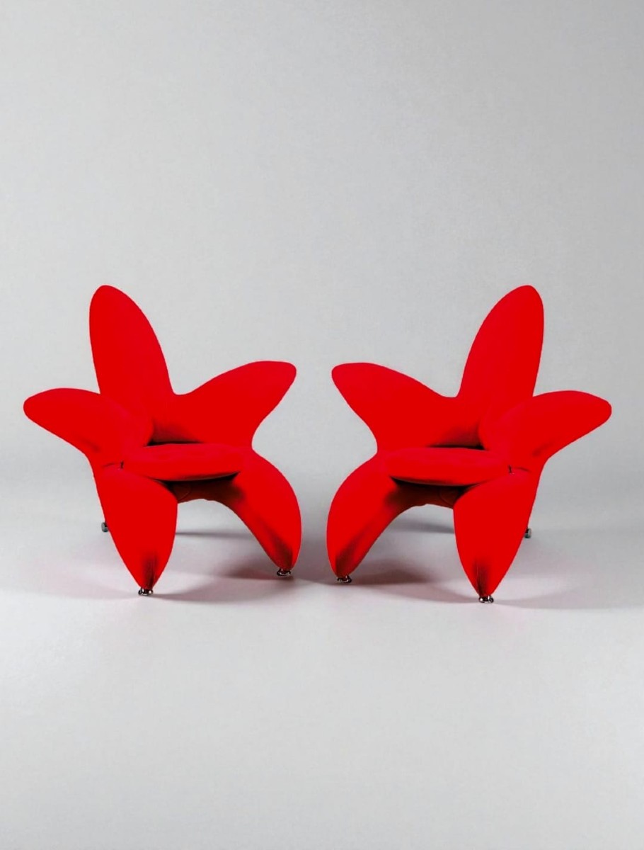 Coppia di poltrone 'Getsuen', design Masanori Umeda (1941 - 2025) per Edra, 1990