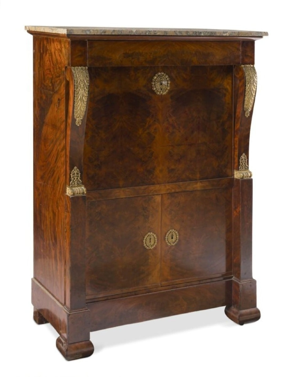 Secretaire francese, Mogano e bronzo dorato, XIX secolo