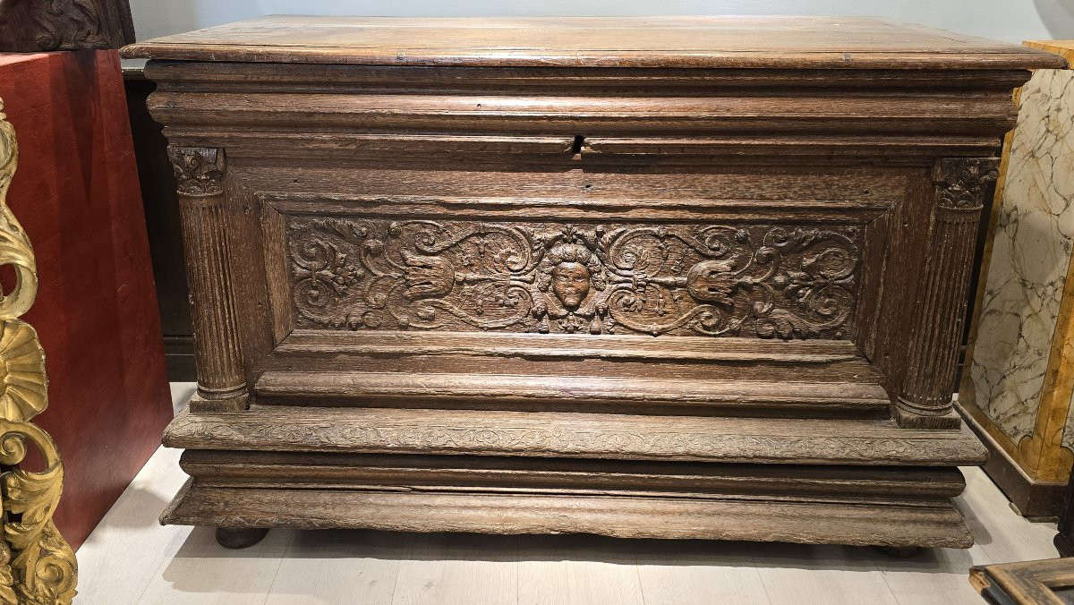 Cassa nuziale rinascimentale della fine del XVI secolo. Italia-photo-1